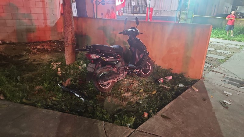 Accidente entre motociclista y automóvil