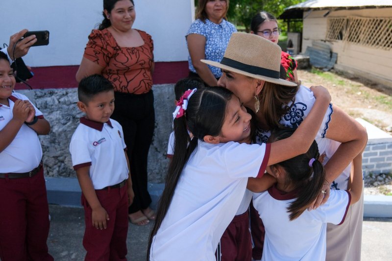 Anuncia Mara Lezama construcción de domo en la escuela primaria “Cuauhtémoc” de Nuevo Bécar