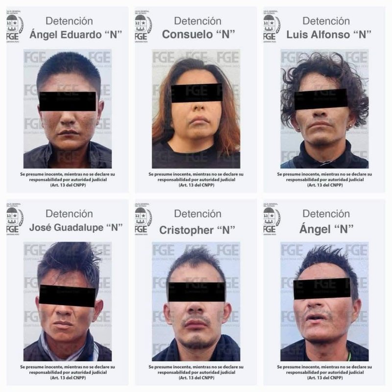 Banda criminal detenida en Playa del Carmen; enfrentan cargos por al menos 7 homicidios