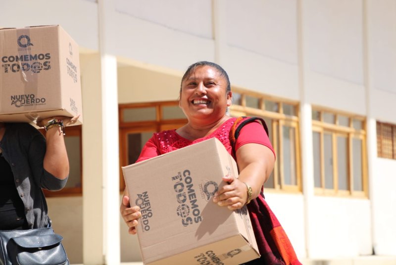 Continúa entrega de paquetes alimentarios “Comemos Tod@s” en Quintana Roo