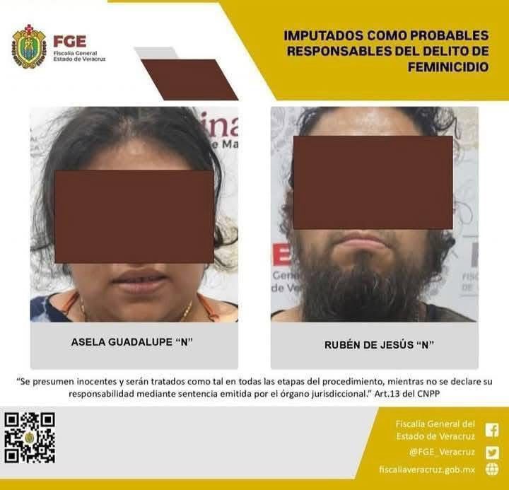 Detienen a pareja por el homicidio de una niña de siete años en Córdoba, Veracruz