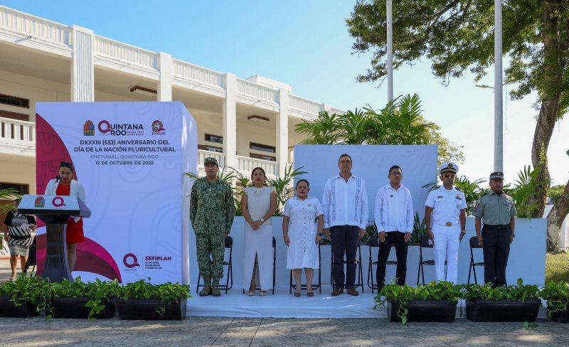 Gobierno del Estado conmemoró en Chetumal el 533 aniversario de la Nación Pluricultural