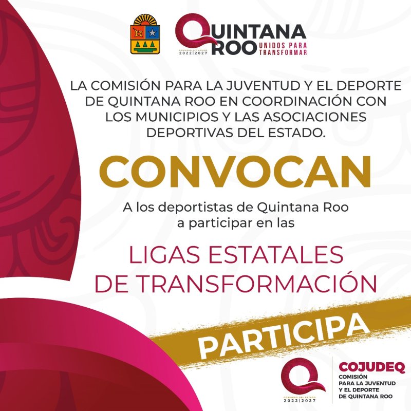 Invita COJUDEQ a participar en las Ligas Estatales de Transformación