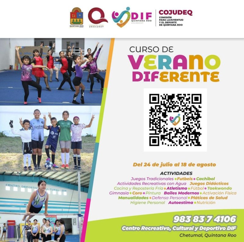 Invita el Sistema DIF Quintana Roo a participar en el curso “Un Verano DIFerente”