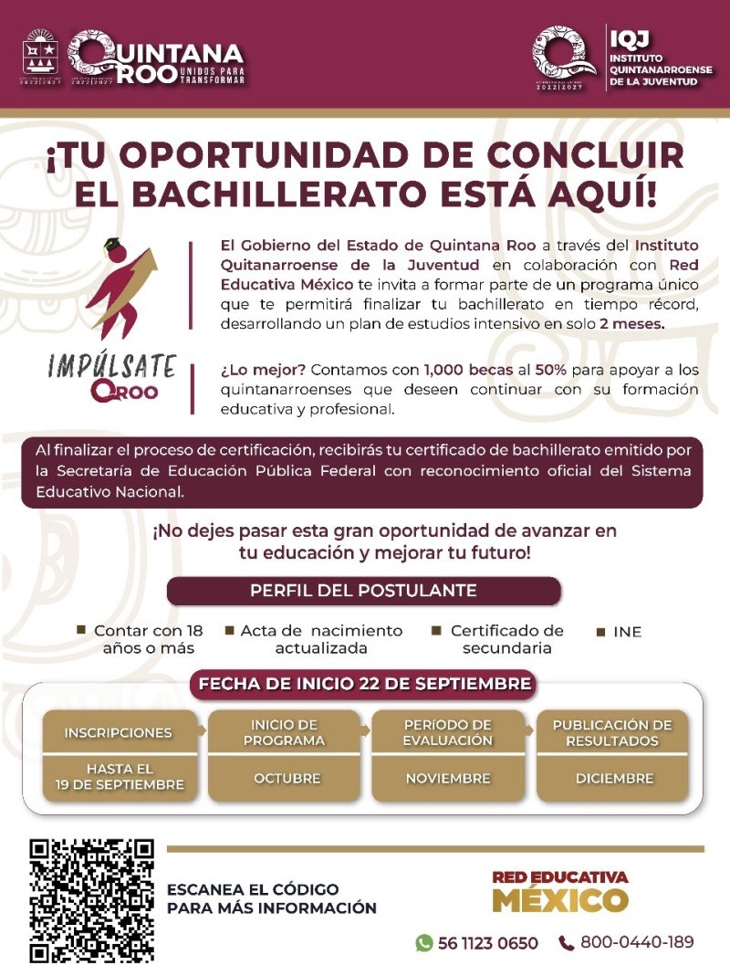 Lanza IQJ nueva convocatoria del Programa “Impúlsate Quintana Roo”