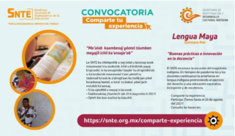 Lanza SNTE convocatoria al magisterio para compartir experiencias de la pandemia