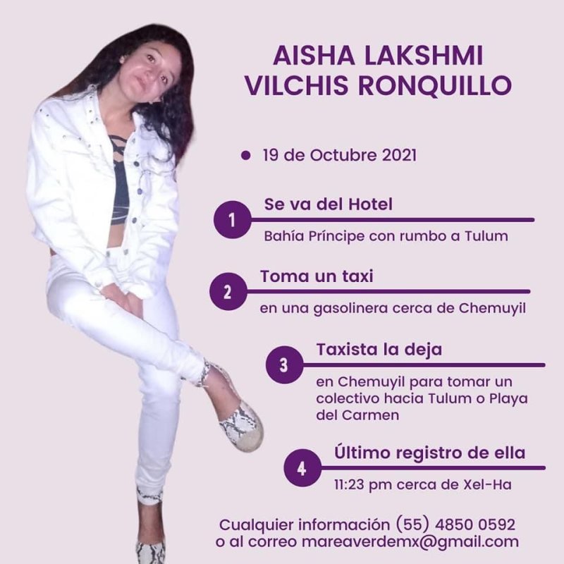 Localizan con vida a Aisha, mujer desaparecida en Tulum