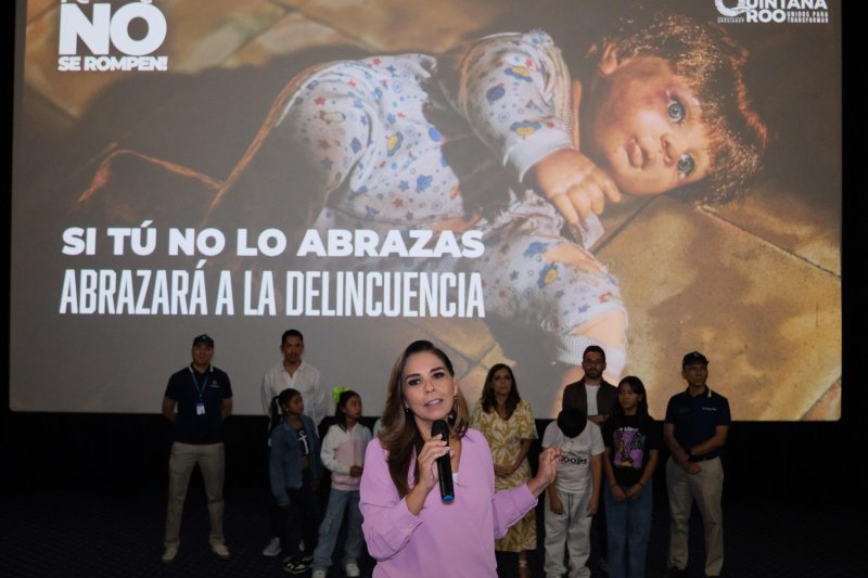 Mara Lezama lleva a las salas de cine, campaña “L@s niñ@s no se rompen”, llegará a más de medio millón de personas físicamente