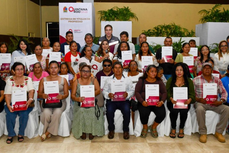 La gobernadora Mara Lezama impulsa la seguridad patrimonial mediante la entrega de títulos de propiedad