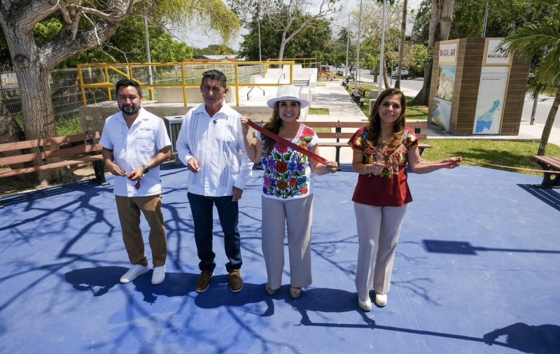 Ponen Mara Lezama y José Alfredo Contreras multideportivo al servicio de las y los bacalarenses