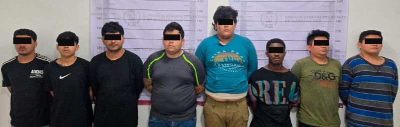Captura Grupo Interinstitucional a ocho individuos, entre ellos a un objetivo prioritario en Othón P. Blanco