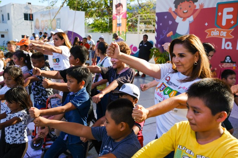 Más de 5 mil niñas y niños de Chetumal disfrutaron, con la gobernadora Mara Lezama, un alegre festival del Día de la Niña y el Niño