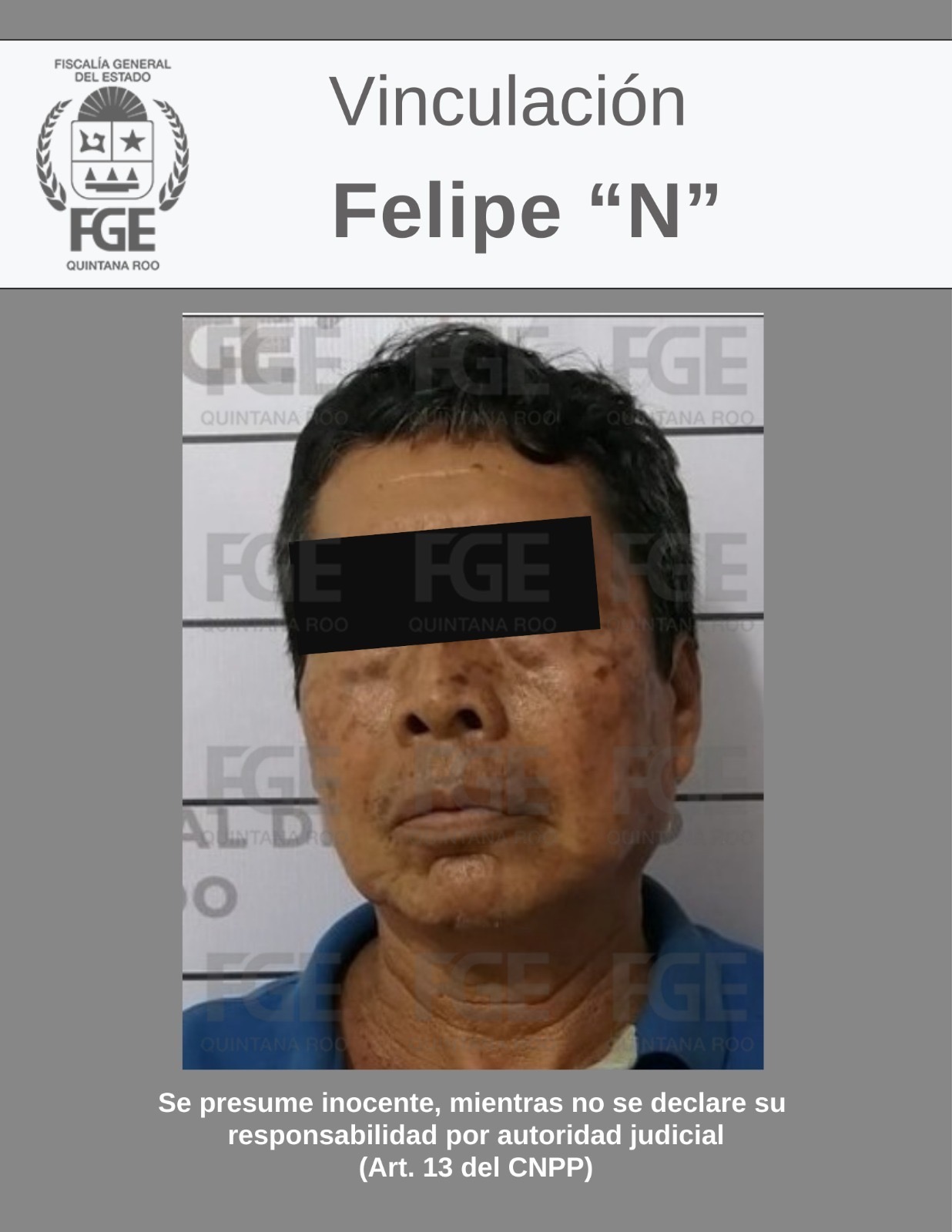 Logra Fiscalía de Quintana Roo vinculación a proceso para un sujeto por violación a una menor en Othón P. Blanco