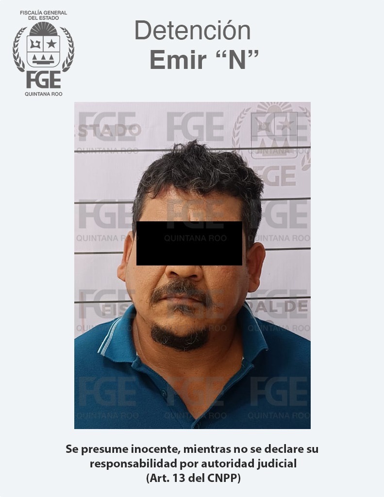 Cumplimenta FGE de Quintana Roo orden de aprehensión para un masculino por homicidio calificado en Tulum