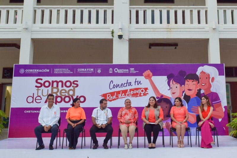 Con encendido de luces naranja arrancan en Quintana Roo “16 Días de Activismo” para la prevención de la violencia de género