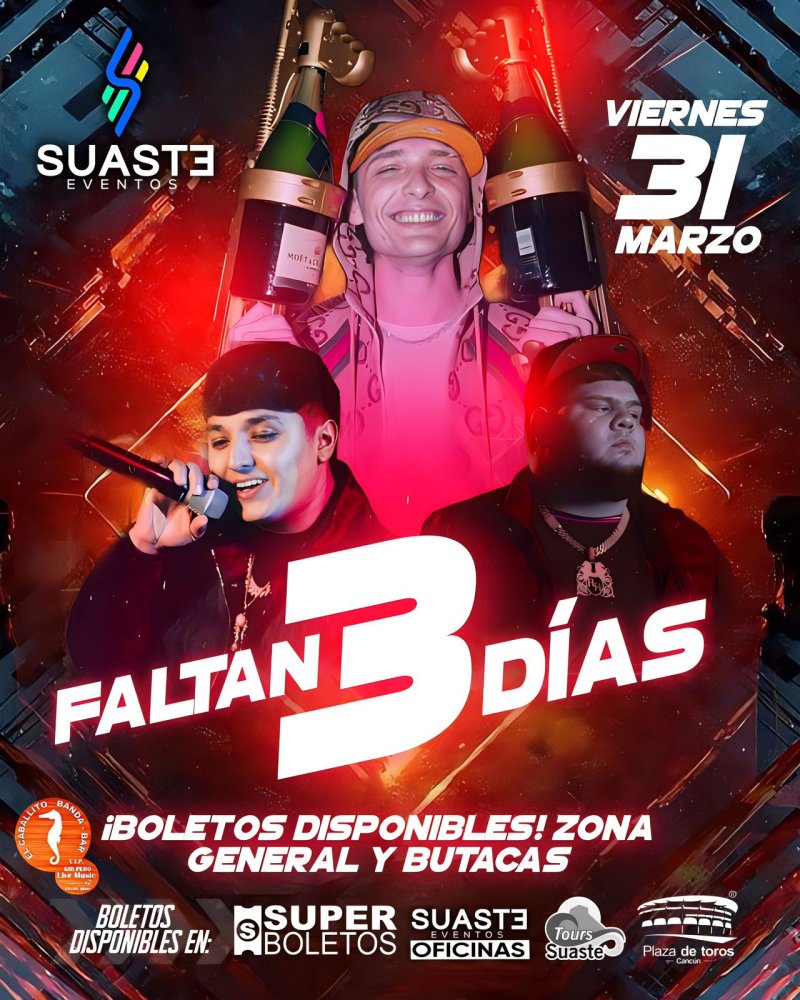 Esto se va descontroooooolar ‼️😱 sólo faltan 0️⃣3️⃣ días y si no tienes tu boleto 🎟️ ya valiste 🤱🏻…. 🫣quedan pocos boletos solo en área: