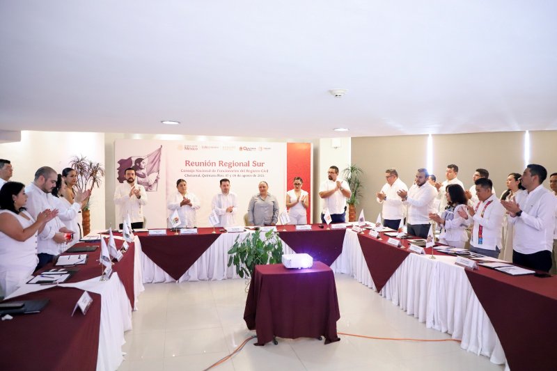 Inaugura Cristina Torres Gómez Reunión Regional Sur del Consejo Nacional de Funcionarios del Registro Civil