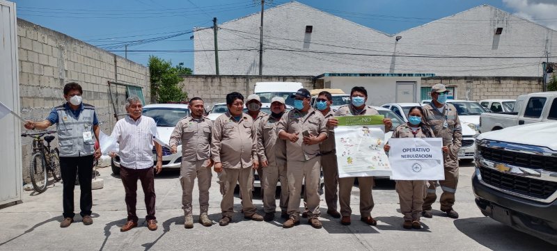 Arranca la jurisdicción sanitaria 2 nebulización en la ciudad de Cancún Se trabajar del 29 de agosto al 02 de septiembre