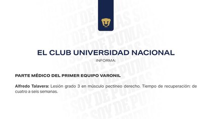 Pumas confirmó que Alfredo Talavera se perderá el inicio de la Liguilla por lesión