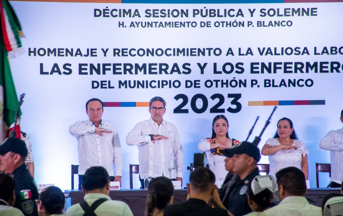 Reconocen labor y realizan homenaje a personal de enfermería en Othón P. Blanco