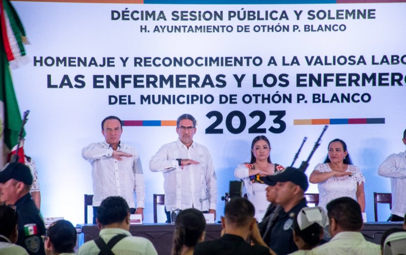 Reconocen labor y realizan homenaje a personal de enfermería en Othón P. Blanco