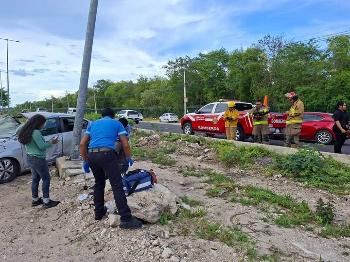 Accidente en carretera Cancún–Puerto Morelos