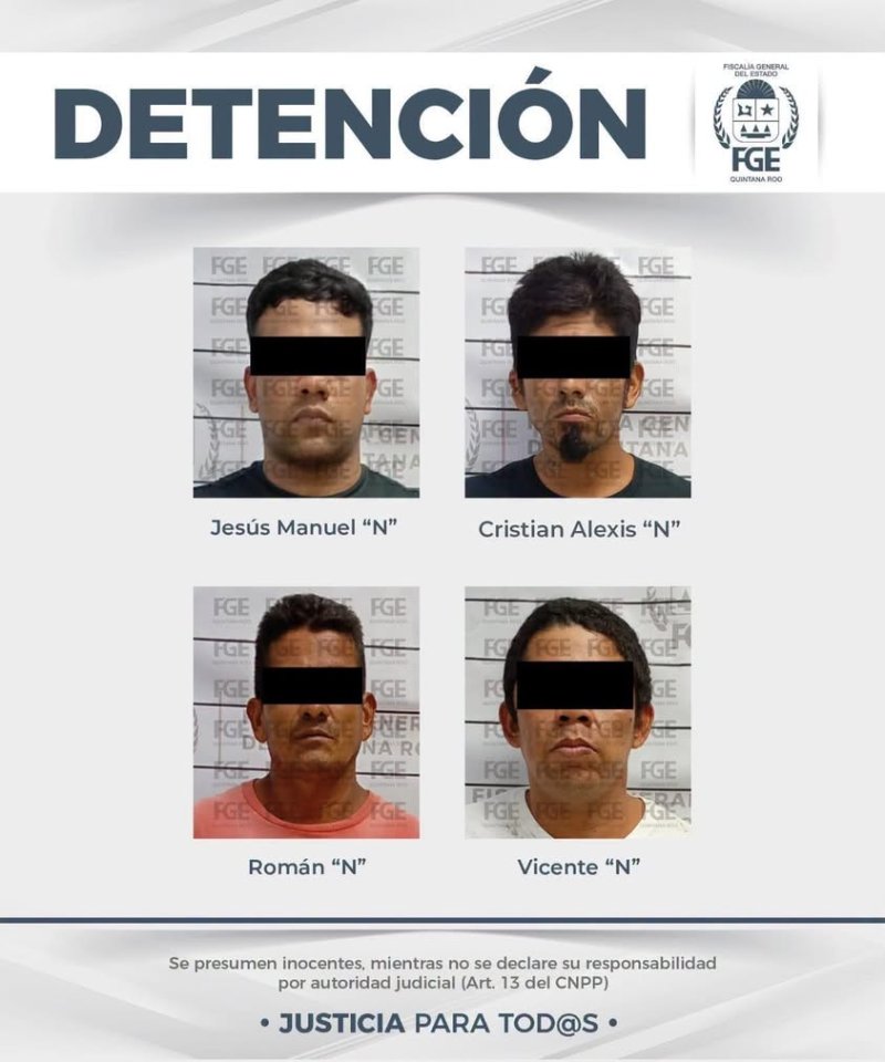 Detienen a cuatro hombres en Playa del Carmen por presunta privación de libertad