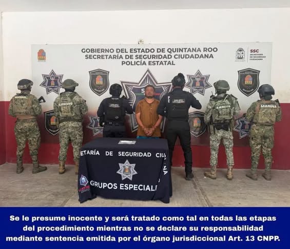 Detienen a sospechoso con 16 bolsitas de marihuana en Othón P. Blanco