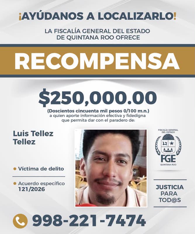 FGE ofrece recompensa para localizar a cuatro desaparecidos